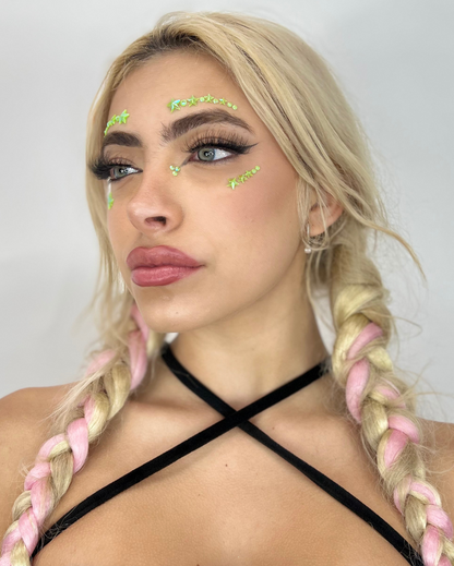 Neon green 2025 face jewels