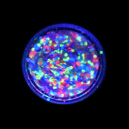 Lunautics 1993 (UV-Reactive) Rainbow Chunky Glitter