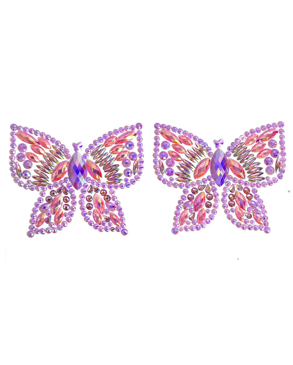 Blush Kisses - Pink and Purple Butterfly Body Jewel Pasties - Lunautics