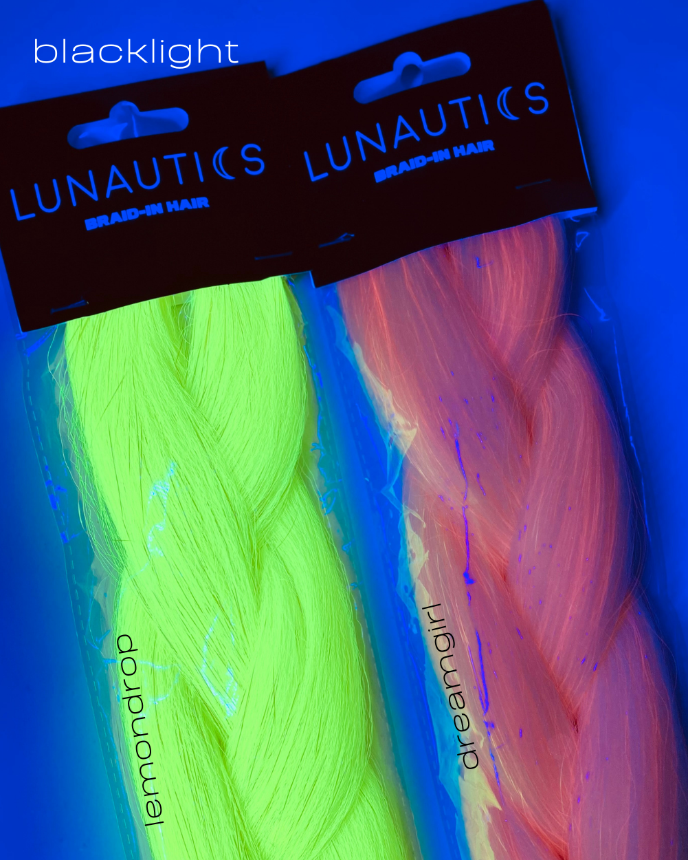 Lemondrop - Neon Yellow UV Hair Extension w/Tinsel - Lunautics