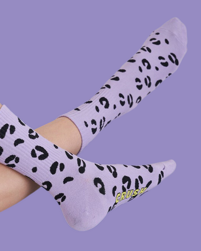 Crush Socks- Lavender Leopard - Lunautics