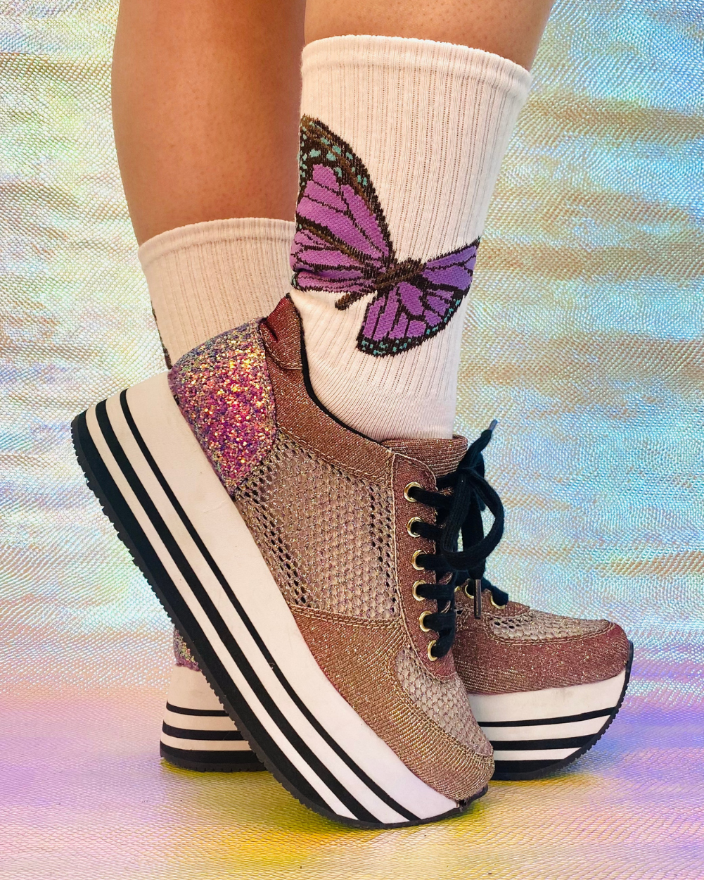 Butterfly Babe Socks - Lunautics Hosiery