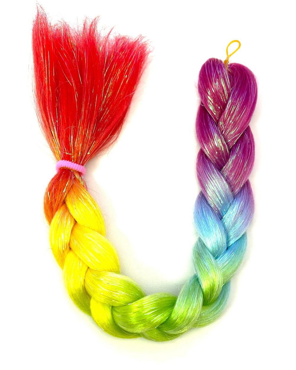 Rainbow Crystal - Ombre Hair Extension w/ Tinsel - Lunautics