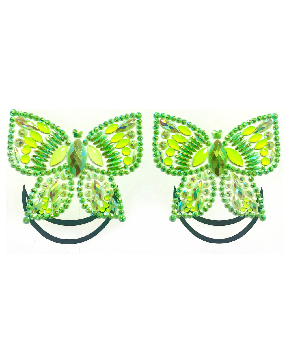 Neon Nymph Butterfly Jewel Body Stickers - Lunautics Jewel Pasties