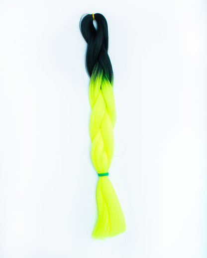 Crypto - Neon Yellow Ombré Hair Extension - Lunautics Braid-In Hair