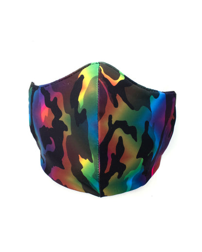Rainbow Camo Face Mask - Lunautics Face Mask
