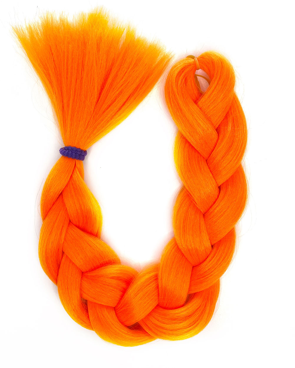 Bang - Bright Orange Hair Extension - Lunautics Braid-In Hair