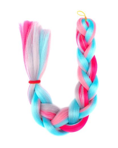 XOXO - Pink Blue Mixed Hair Extension - Lunautics Braid-In Hair
