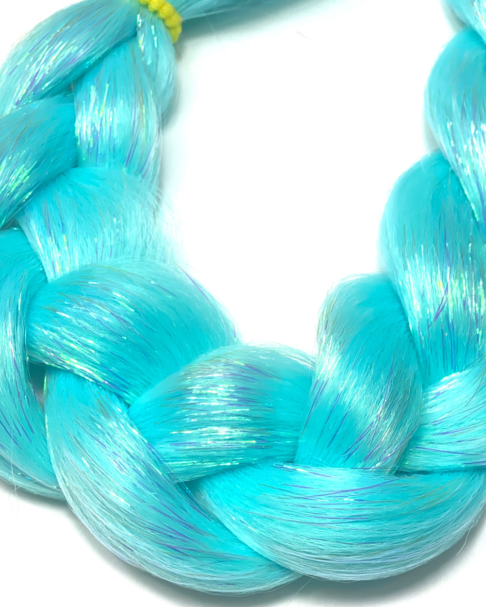 Bubbles - Blue UV-Reactive Hair Extension with Tinsel - Lunautics Braid-In Hair
