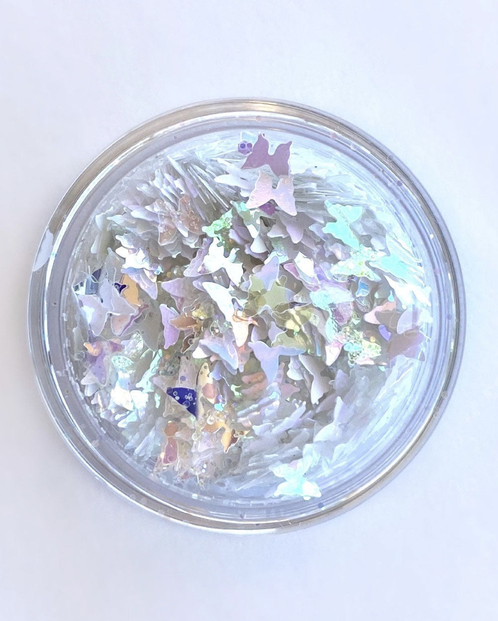White Iridescent Butterfly Chunky Glitter - Dolly | Lunautics