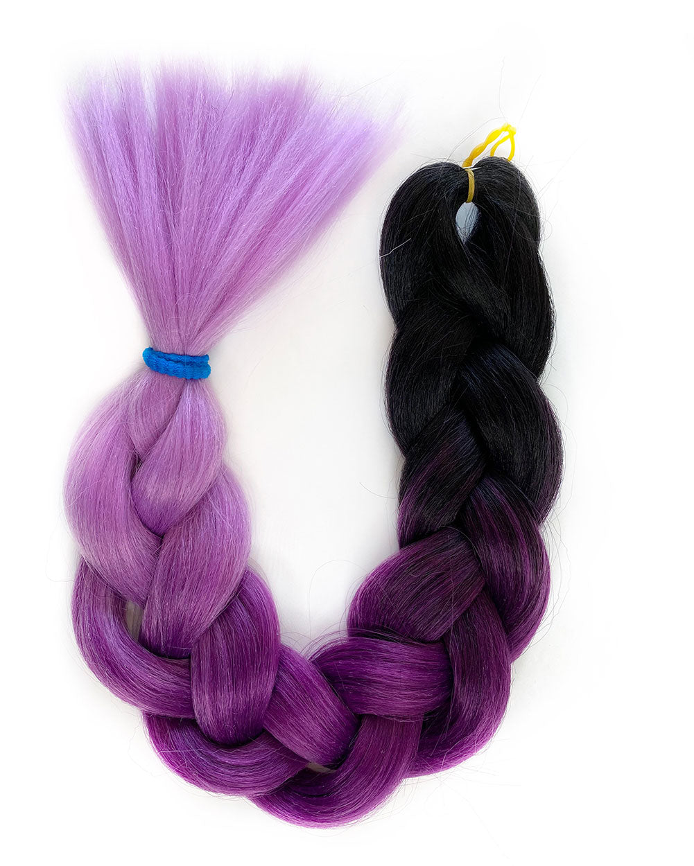Glitch - Black Purple Ombré Hair Extension - Lunautics Braid-In Hair