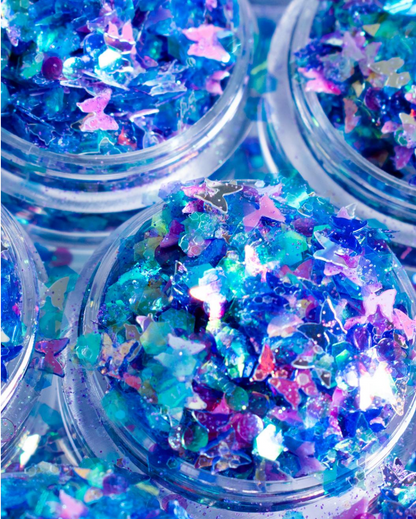 Purple and Blue Butterfly Chunky Glitter - Mariah | Lunautics